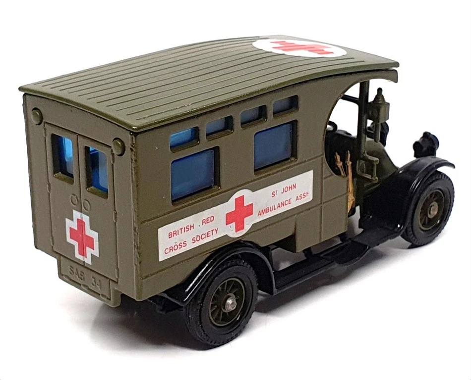 Литая модель скорой помощи Renault Y-25 - 1910 Matchbox Appx длиной 10 см - зеленая - Изображение 2 из 4