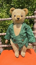 Antique German Hermann Golden Mohair Teddy Bear, Circa 1930s,Wood wool, 50 cm