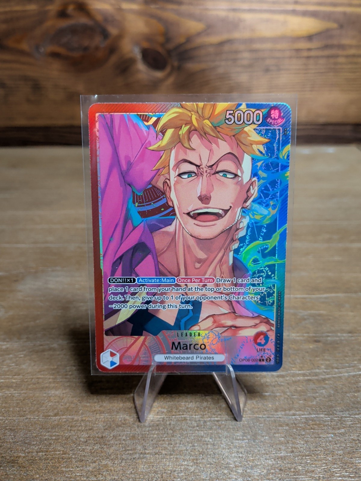 2024 One Piece Leader Marco (Alt Art) OP08-002 L TCG Two Legends English Version