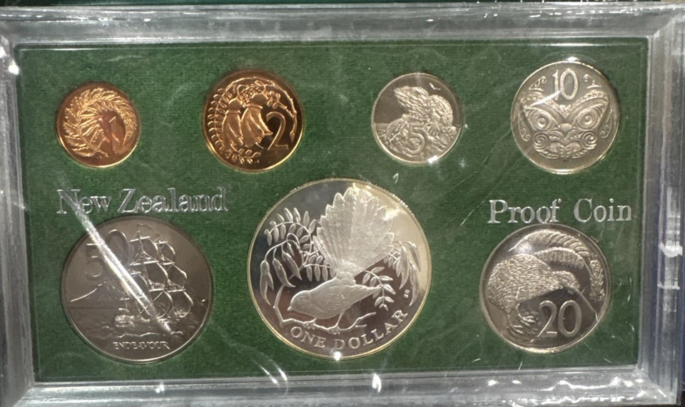 Juego de monedas de prueba de Nueva Zelanda 1980 Foto 2 de 4