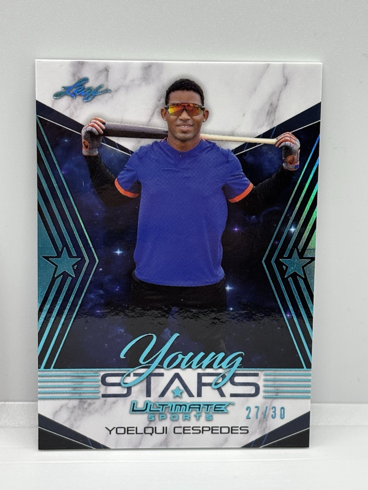 2021 Leaf Ultimate Sports Young Stars Teal 27/30 Yoelqui Cespedes #YS-09