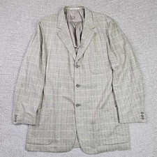 Ermenegildo Zegna Soft 46L Blazer Silk Wool Tan Sport Coat Unstructured Italy