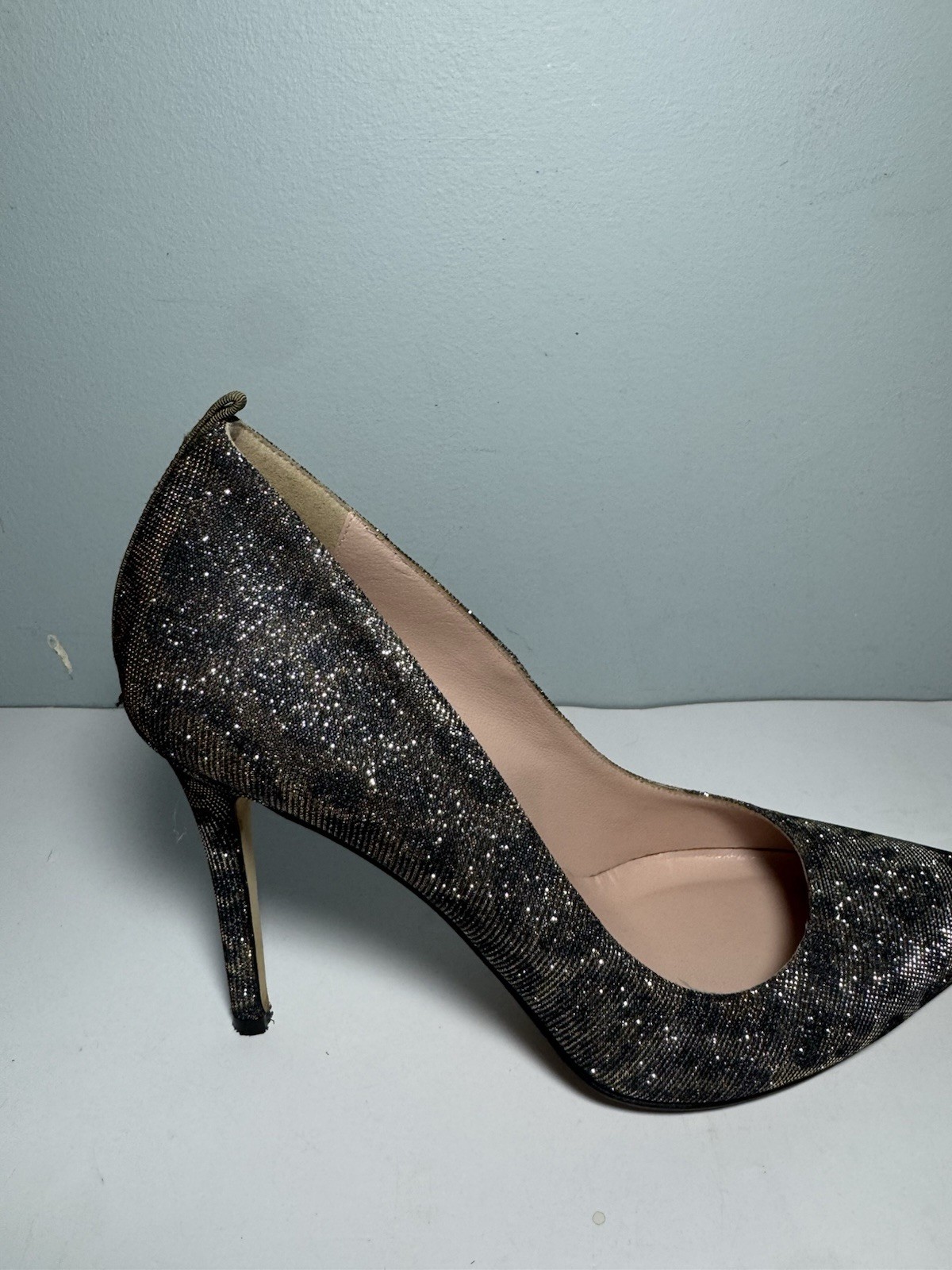 SJP Sarah Jessica Parker Fawn Brown Sparkling Animal Print Heels Size 39 | 8.5