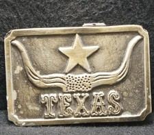 XD19151 VINTAGE 1970s  TEXAS  SOUTHERN STATE COMMEMORATIVE MENS BELT BUCKLE