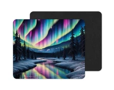 Northern Lights Mouse Pad, Computer Mouse Pad, Colorful Northern Lights Mouse Pa
