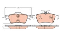 1X Trw GDB2086 Bremsbelagsatz Scheibenbremse FüR Saab Volvo Cadillac Chevrolet M