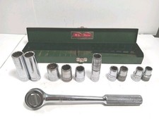 Vintage Sk Wayne Tools 12 Drive Socket Set 13pc Metal Box Usa Sae Incomplete Vintage Sk Wayne Tools 12 Drive Socket Set 13pc Metal Box Usa Sae Incomplete