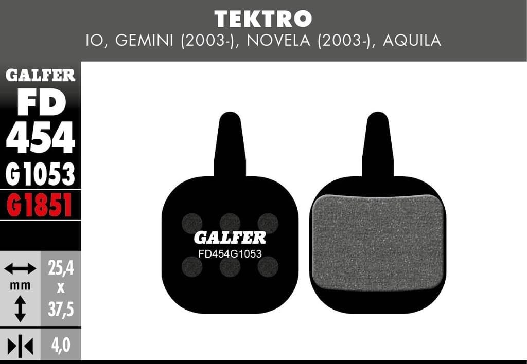 GALFER Tektro IO, Gemini, Novela, Aquila Black STD Bike G1053 Adult Unisex Brake