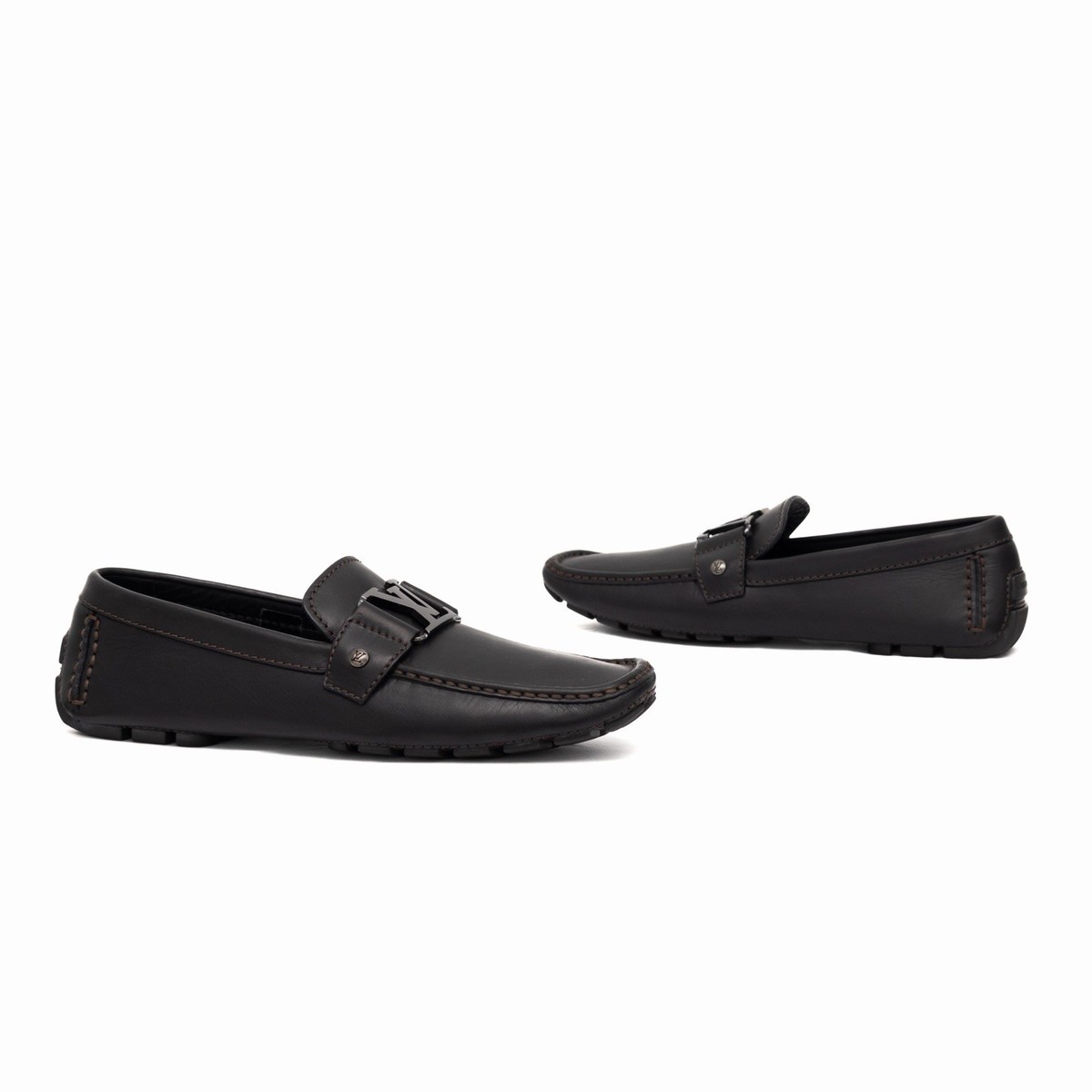 Louis Vuitton Men\'s Monte Carlo Buckle Moccasin Loafers Black Leather US 7.5 Louis Vuitton Monte Carlo Driving Moccasins Leather main image 4