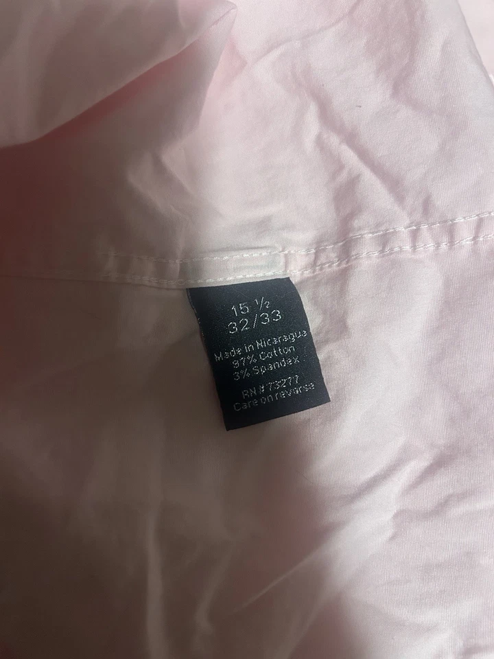 Camisa de Vestir Apt 9 Flex Calce Ajustado Tela Elástica Rosa 15 1/2 32/33 Foto 4 de 4