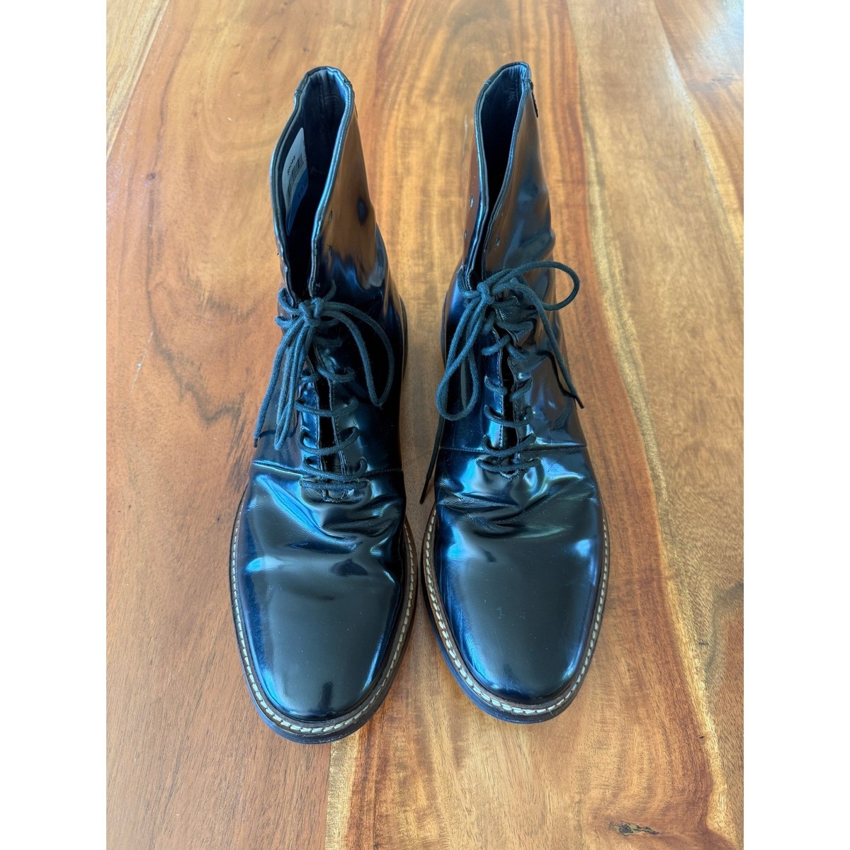 Zara Man Vero Cuoio Patent Leather Ankle Boots Size 41 8US Red Patent Leather Ankle Boots 9 Men ZARA | Mercari main image 2