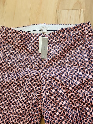 Neu mit Etikett J. Crew Cafe Capri Damengröße 6 Blumenmuster blau rot flache Vorderseite Baumwolle - Bild 2 von 12