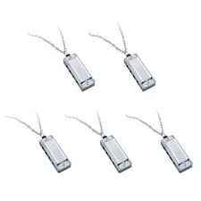 5X Harmonica Necklace 4 Hole 8 Tone Harmonica Portable Musical Instrument4600
