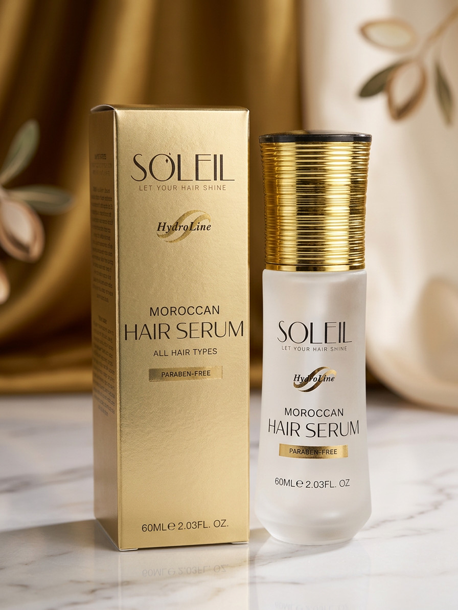 $249 MSRP Soleil Moroccan Hair Serum 2.03 Fl. Oz. 60ml Hydroline
