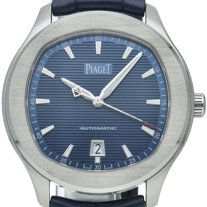 Piaget — Piaget Polo Chronograph G0A43001 / P11268 Stainless Steel 42mm Blue Dial #LPW036