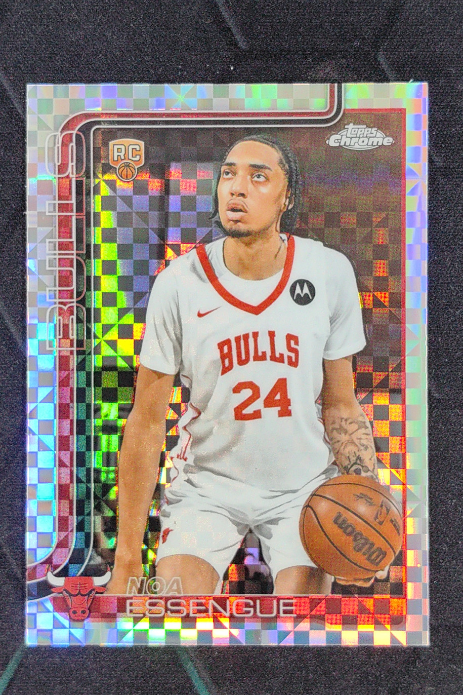 2025-26 Topps Chrome Noa Essengue X-Fractor Refractor RC #262 Bulls