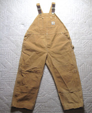 Carhartt Bib Overalls Unlined Fits Mens 46x26 (HEMMED) See Measurements USA Made