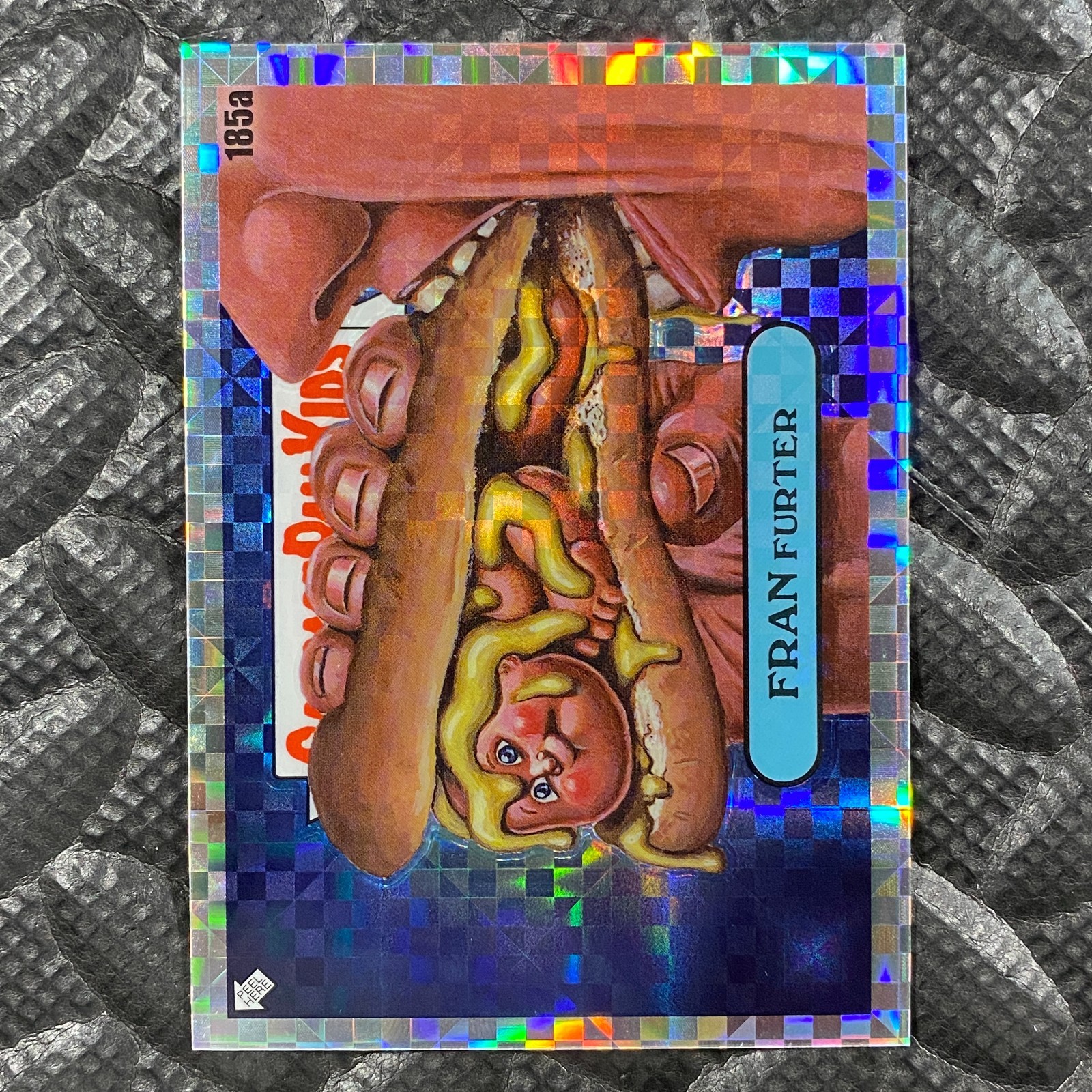 2022 Topps Garbage Pail Kids Chrome X-Fractor #185a Fran Furter front