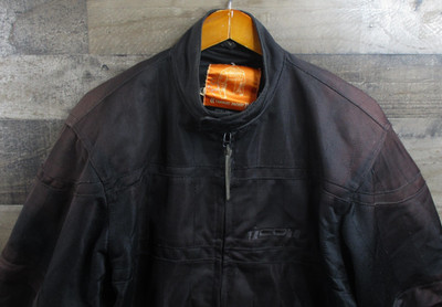 Icon Tarmac Jacket Mens XL Black Motorcycle Riding Textile Stealth Mesh Biker