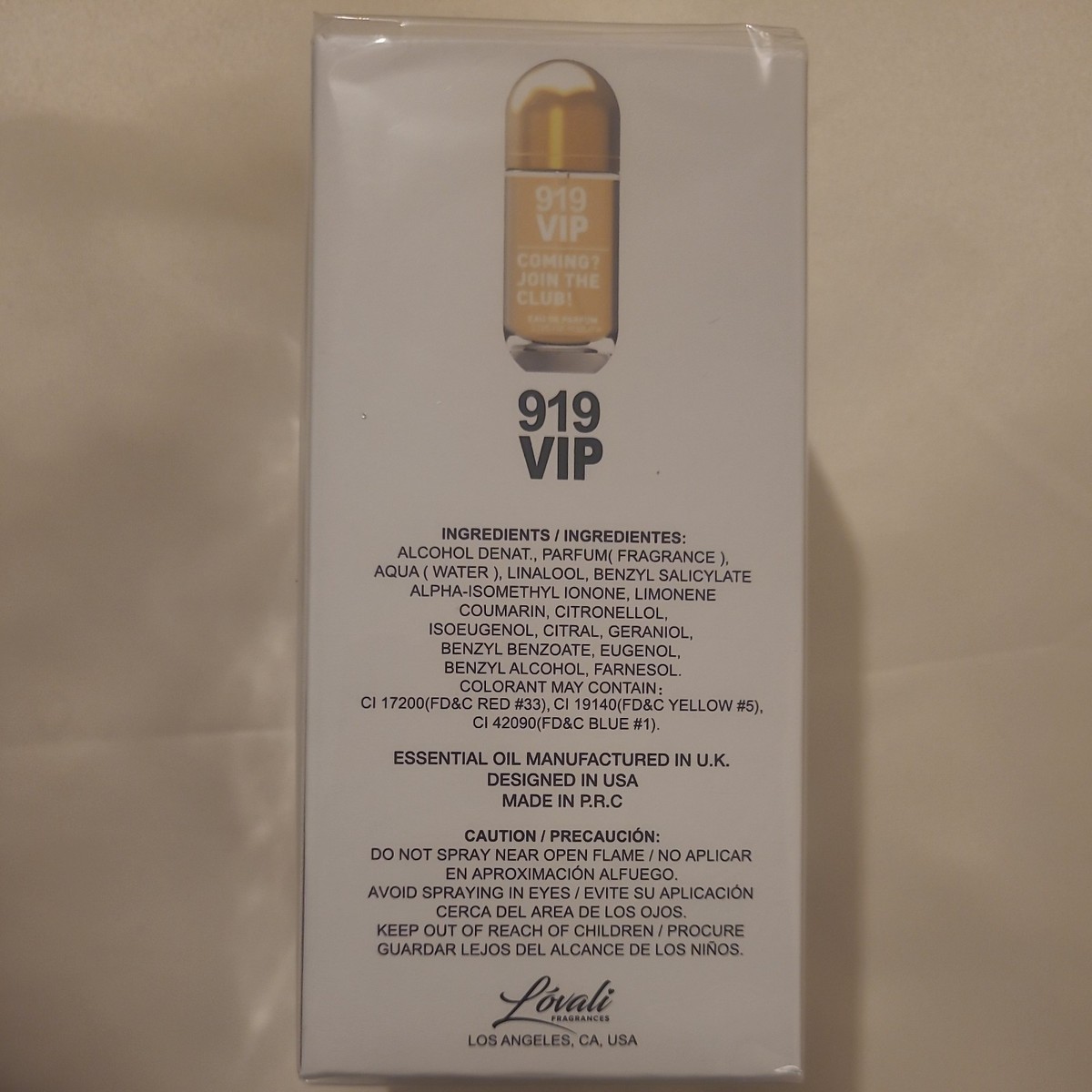 Lovali Fragrances 919 VIP Coming?Join The Club Women's Perfume