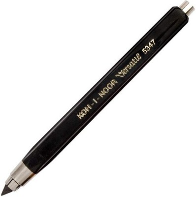 Mechanical Hardtmuth Lead Holder with 5.6mm x 120mm Lead, Black with Clip,1 Each