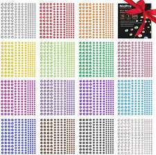 Rhinestone Stickers 2475 PCS, Self Adhesive Face Gems