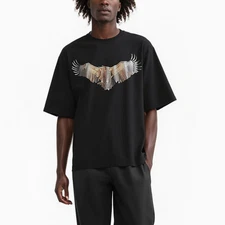 Konus Men's Oversized Vulture Graphic Tee in Black