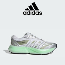 adidas Women's Lightblaze Glow Shoes White Silver Met Magic Lime JP6328 Size 8