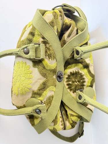 Petunia Pickle Bottom Cake Diaper Bag With Green Velvet Tapestry 70s Feel - Picture 2 of 9