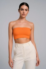 NEW LADIES PLAIN BOOB TUBE STRAPLESS BANDEAU ELASTIC STRETCH VEST BRA CROP TOP