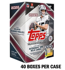 2026 TOPPS FLAGSHIP FOOTBALL 40-BOX VALUE BLASTER CASE Fanatics NFL Brand New