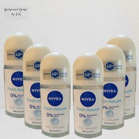 6X 50Ml Nivea Fresh Natural Deo Roll On 48H Ohne Aluminium Deodorant Frisch