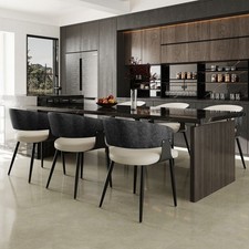Modern Dining Chairs Faux Leather Color Match Armchair Restauant Kitchen Chairs