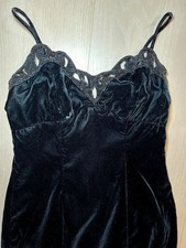 Vintage Little Black Dress 80s Maximal Velvet Whimsigoth Beaded Cocktail S/M