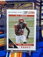 2011 Score Scorecard 301 A.J. Green Cincinnati Bengals RC Football Card