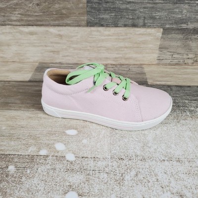Birkenstock Arran Kids Casual Shoes Sz 11 Pink Textile Lace-Up Round Toe Sneaker