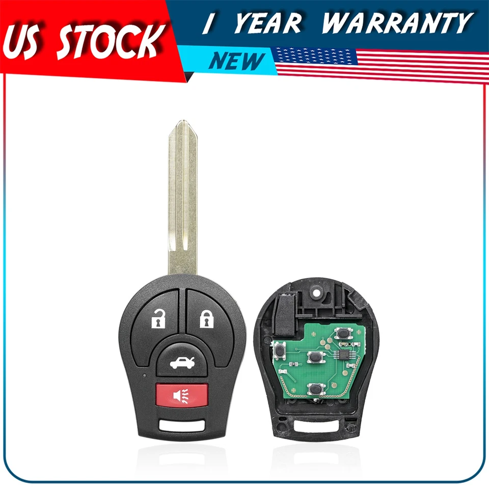 2x Llavero de coche remoto para Nissan Sentra 2013-2019 Versa 2012-2015 CWTWB1U751 Foto 2 de 4