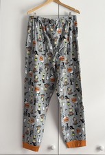 Peanuts Snoopy Halloween Spooky Lightweight Fleece Pyjamas Bottoms UK16-18 VGC