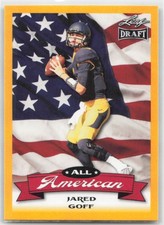 2016 Leaf Draft #AA-07 Jared Goff All American Gold