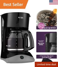 Classic Black 12-Cup Coffee Maker with Reusable Filter & User-Friendly Design
