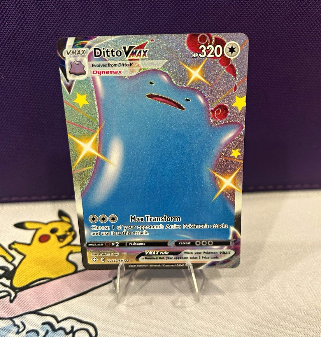 Pokemon TCG. Ditto VMAX SV119/SV122 from Shining Fates