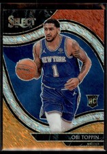 Obi Toppin 2020-21 Panini Select Courtside Red White Orange Shimmer Prizm RC