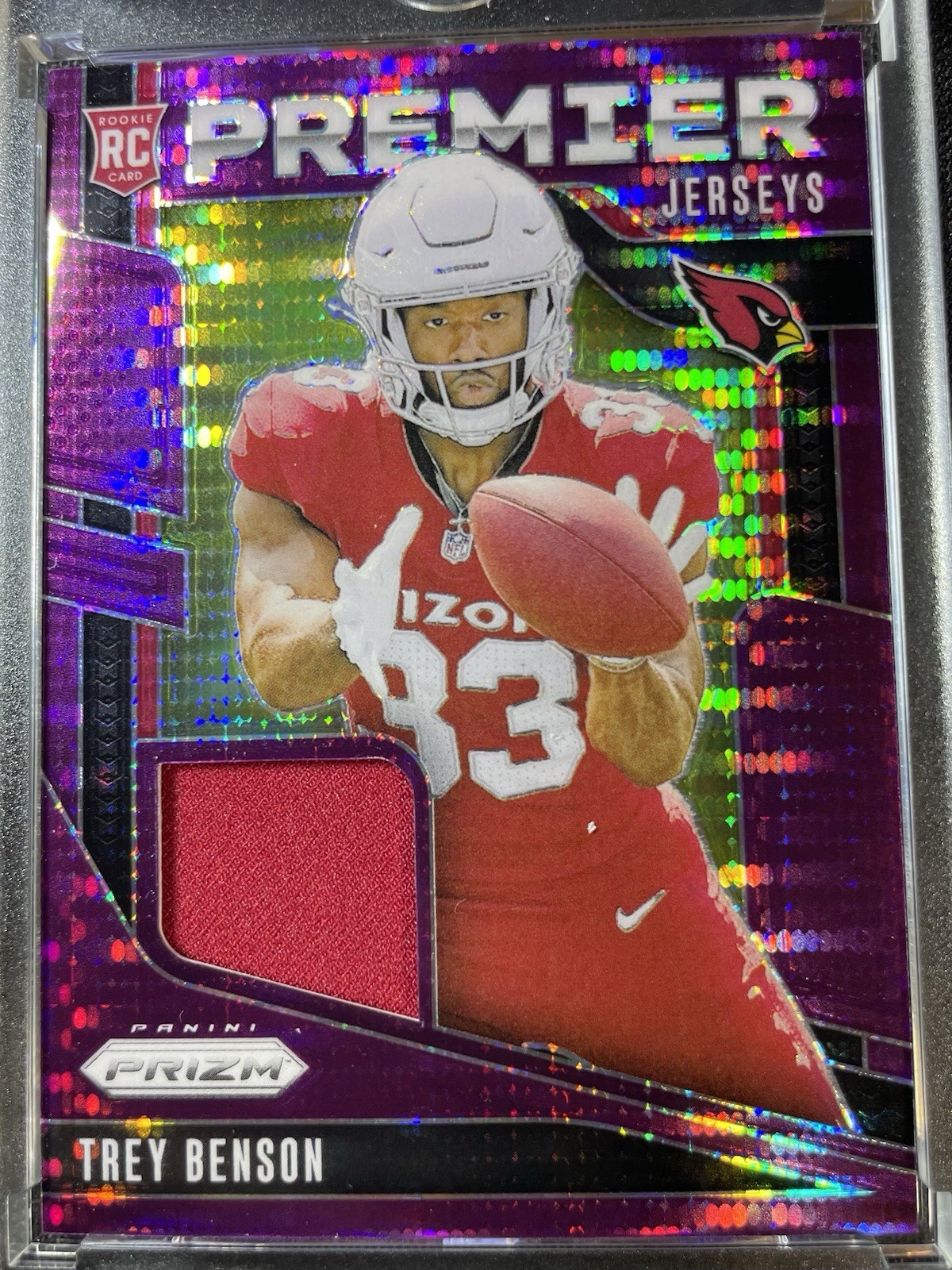 2024 Panini Prizm - Premier Jerseys Trey Benson #PJ-TBN Pink Prizm (MEM, RC)