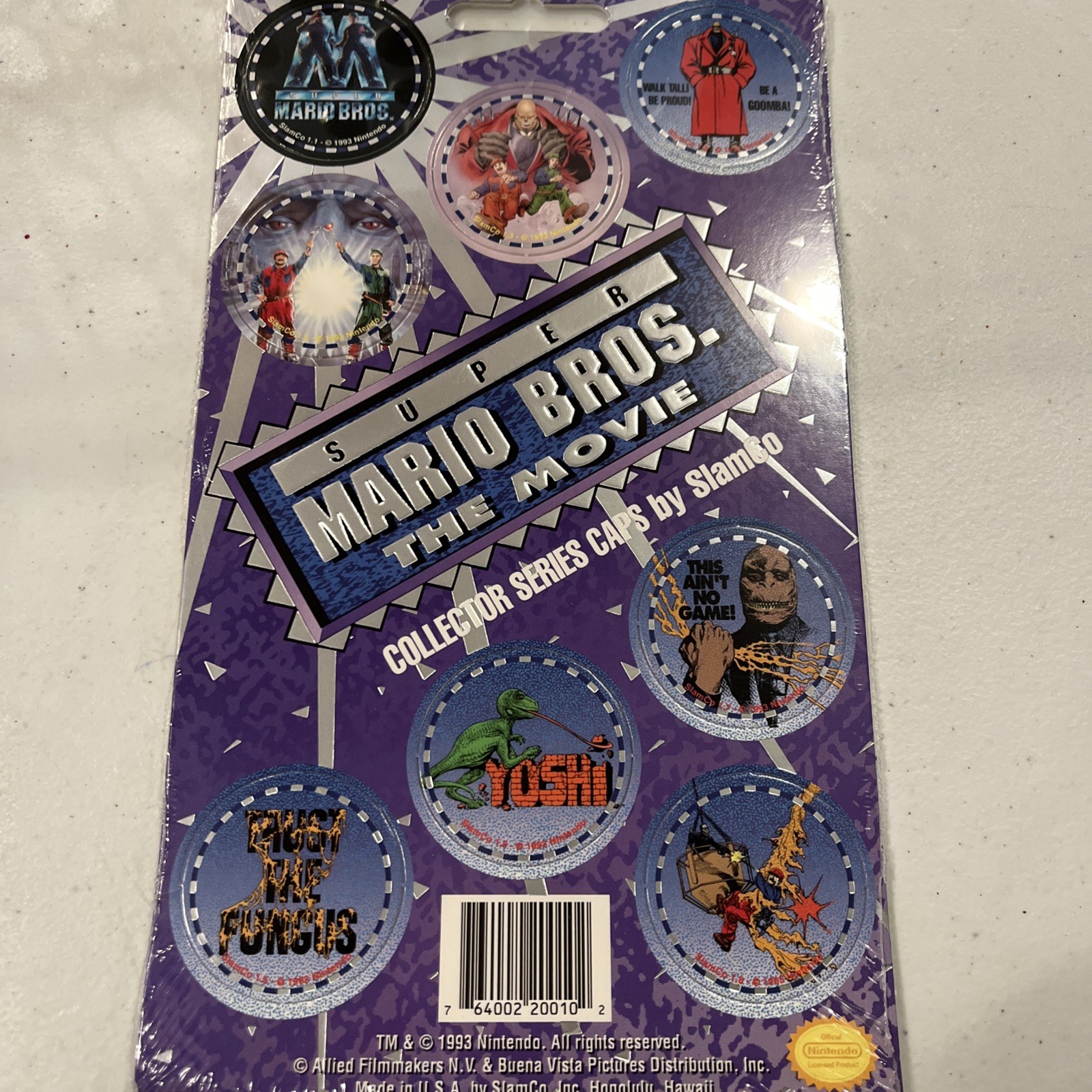 Super Mario Bros The Movie 1993 Collector Series Bottle Cap 