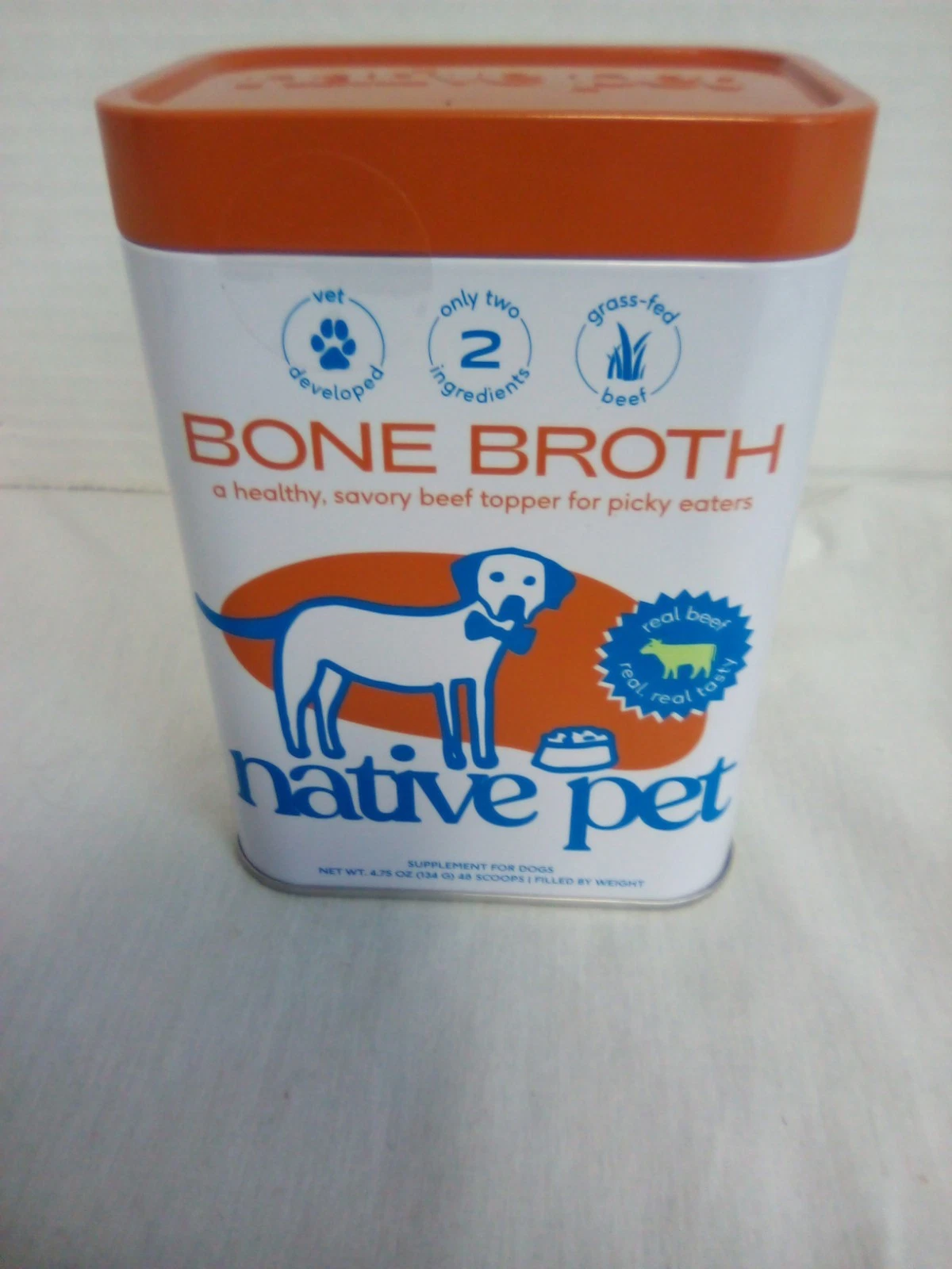 Native Pet Bone Broth for Dogs - Made with Real Beef Bone Broth, Dog Food Topper