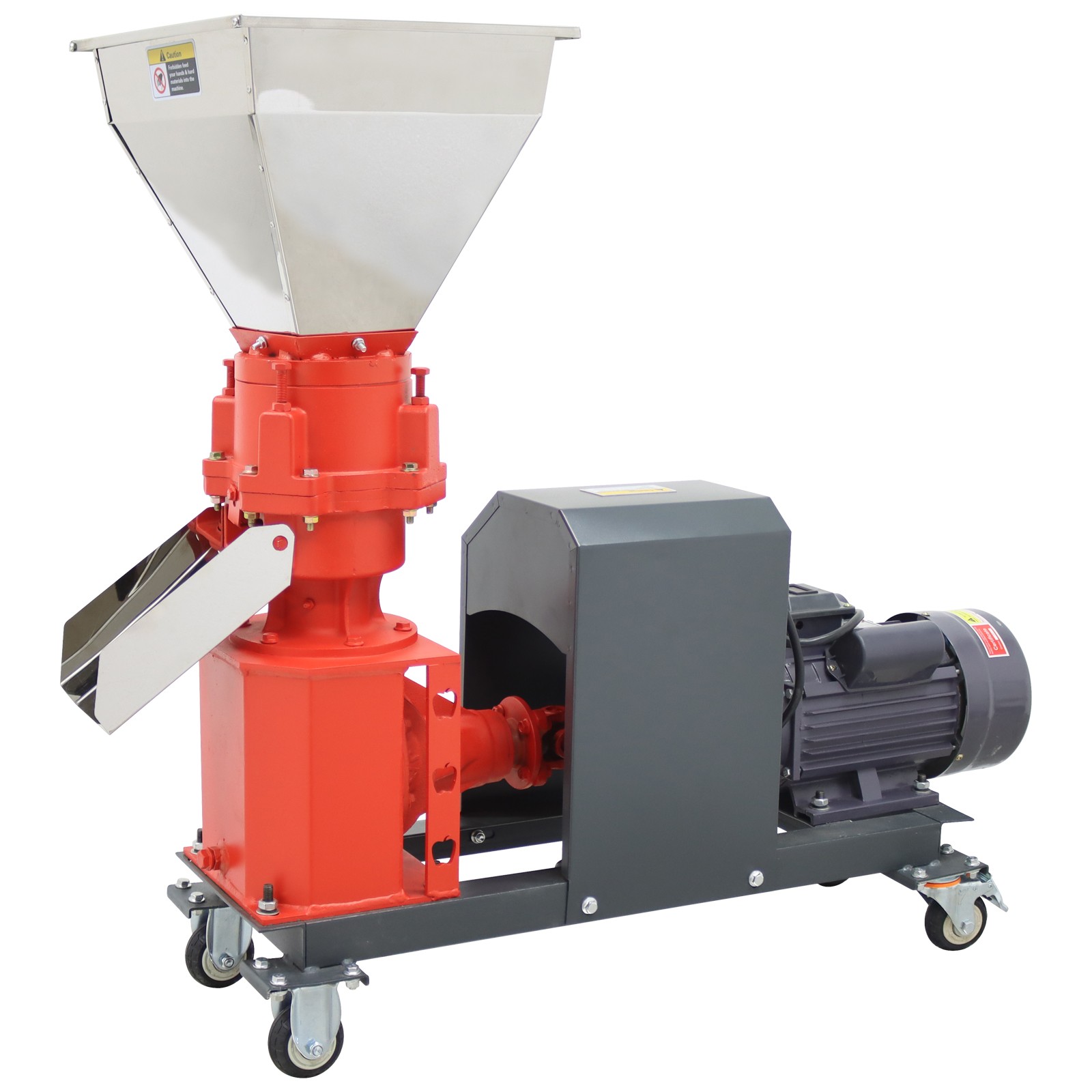 4MM Farm Animal Feed Pellet Mill Machine Feed Maker 4 Heads 220V 150-200KG/H