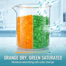 Orange Silica Gel Beads 450G Reusable Desiccant Dehumidifier Color Changing 3 to