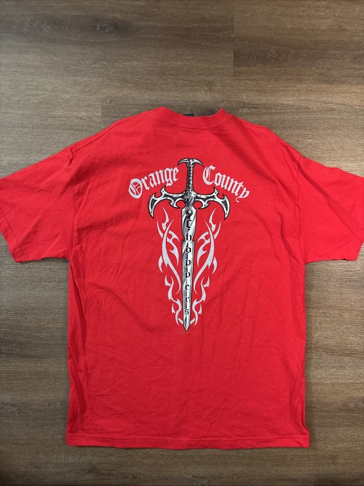 Camiseta De Colección Orange County Choppers XL Grande Roja Motocicleta Y2K Motociclista Grunge Foto 4 de 4