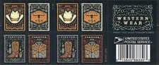 2021 USPS SHEET OF 20 FIRST CLASS LETTER STAMPS WESTERN WEAR 78¢