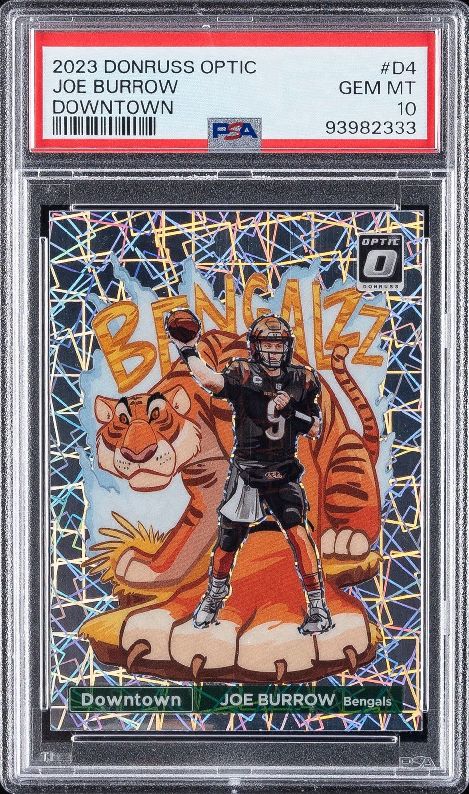 2023 PANINI DONRUSS OPTIC DOWNTOWN! #D4 JOE BURROW PSA 10